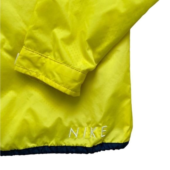 Vintage 90s Nike Yellow Spellout Hooded Pullover‎ Half Zip Windbreaker Size M - Picture 6 of 9